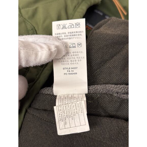 J Crew Jacket Large Mens Sussex Quilted Green Thermal Insulation - Picture 9 of 10